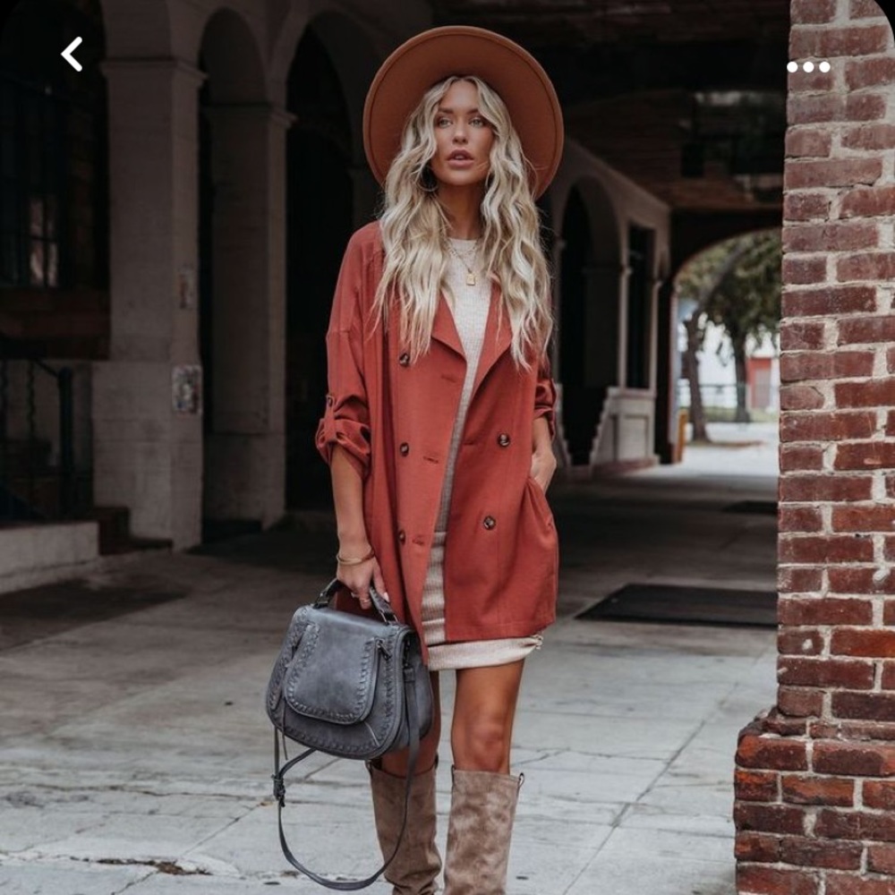 NWT Westley Pocketed Lightweight Trench Coat - Canyon